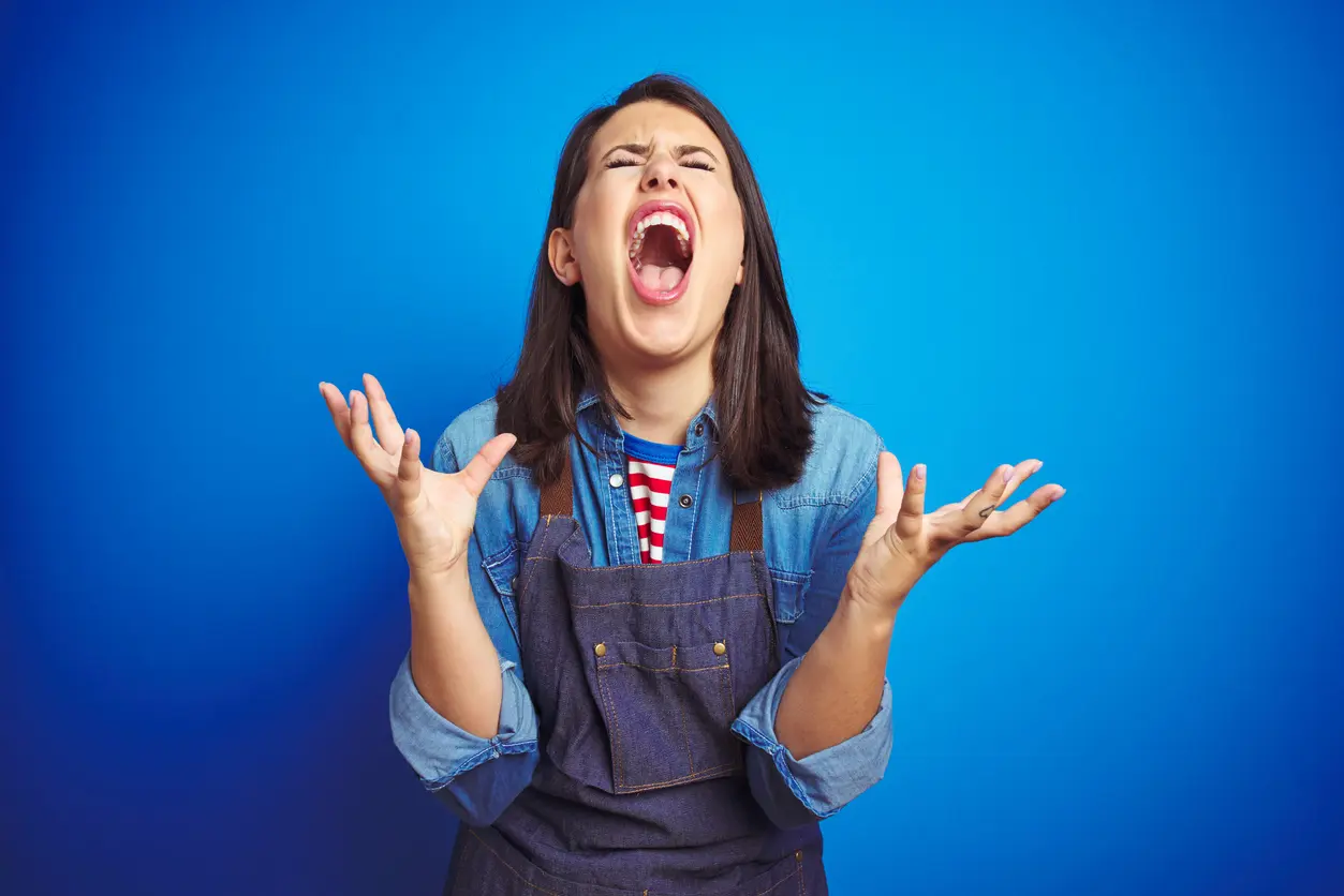 Commercial kitchen during busy service